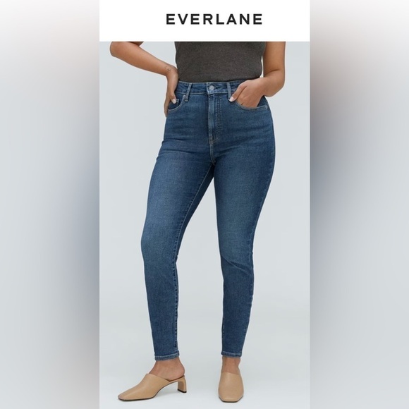 Everlane Curvy High Rise Jeans Dark Wash Size 27 Excellent Condition - Picture 1 of 10